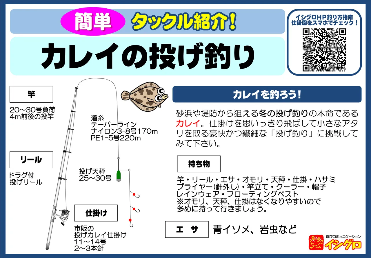 カレイの投げ釣り｜釣具のイシグロ |釣り情報サイト